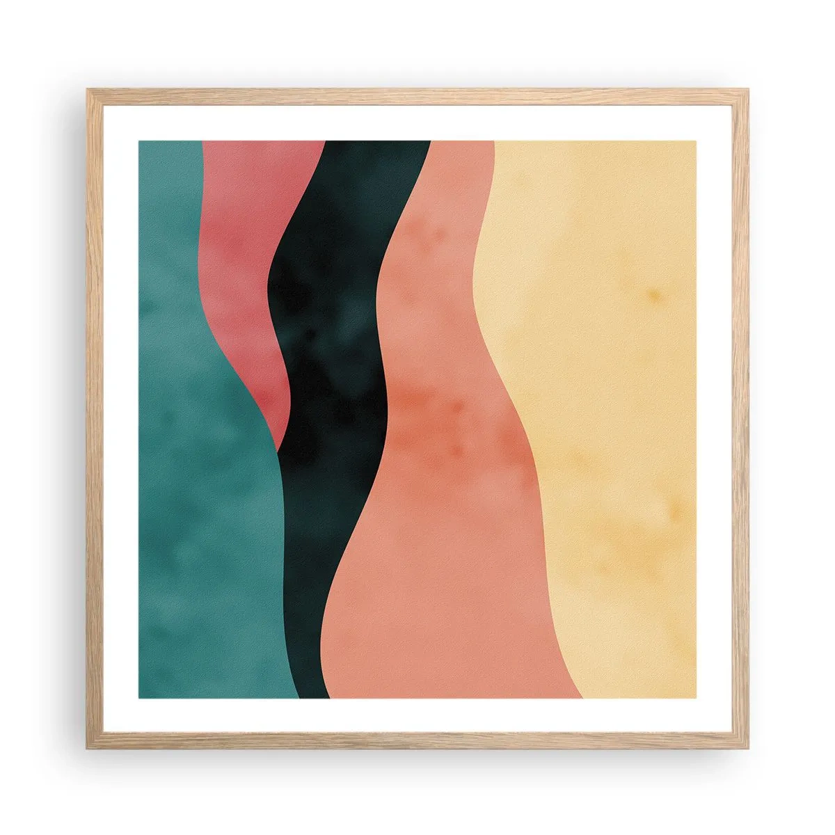 Poster in einem Rahmen aus heller Eiche - Konforme Nichtkonformität - 60x60 cm