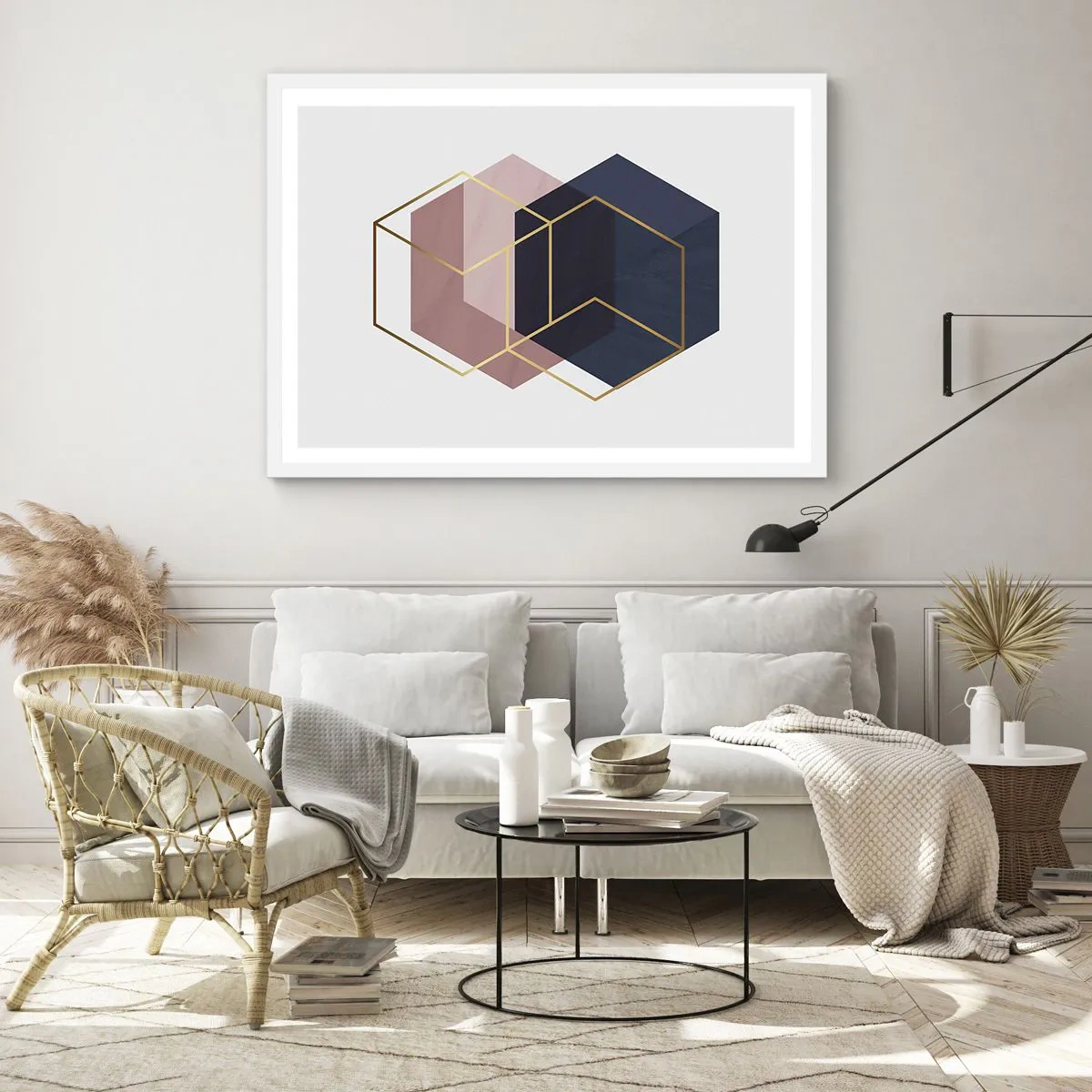 Poster in einem weißen Rahmen - Die Kraft der Einfachheit - 50x40 cm