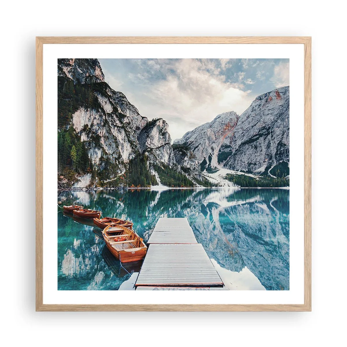 Poster in einem Rahmen aus heller Eiche - Wir zeigen Ihnen Schönheit - 60x60 cm