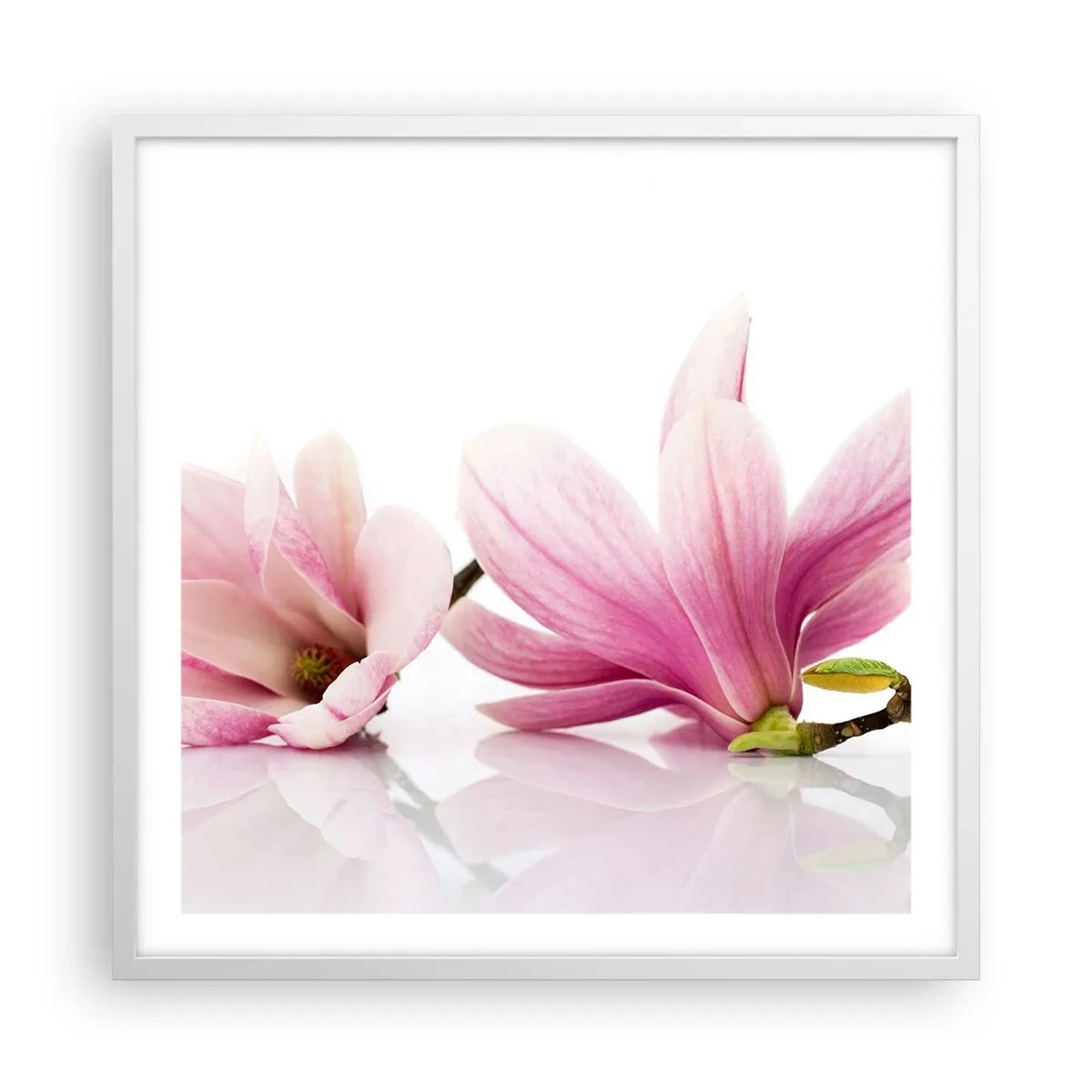 Poster in einem weißen Rahmen - Zart wie ein Frühlingswind - 60x60 cm