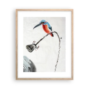 Poster in einem Rahmen aus heller Eiche - Das Leben der Wiese - 40x50 cm