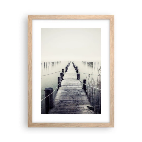 Poster in einem Rahmen aus heller Eiche - Tauchen Sie in Ruhe ein - 30x40 cm