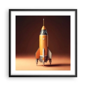 Poster in einem schwarzem Rahmen - Es beginnt mit einem Traum - 50x50 cm