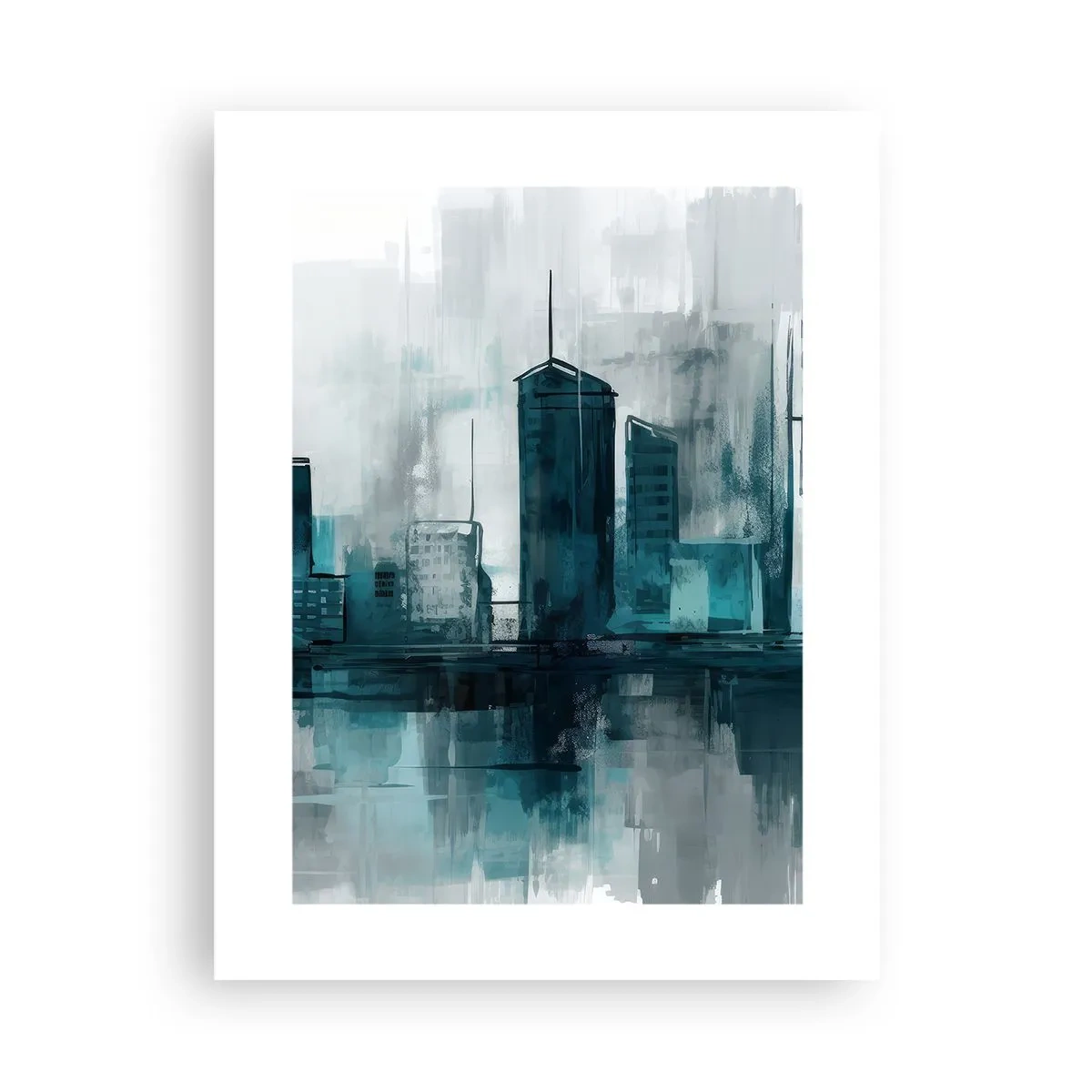 Poster - Eine Stadt in der Farbe des Regens - 30x40 cm