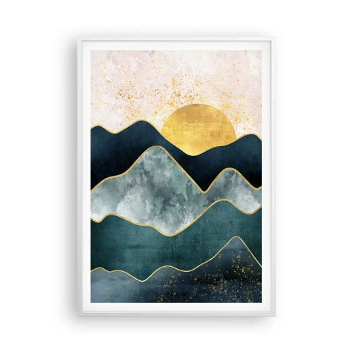 Poster in einem weißen Rahmen - Hinter den sieben Bergen - 70x100 cm