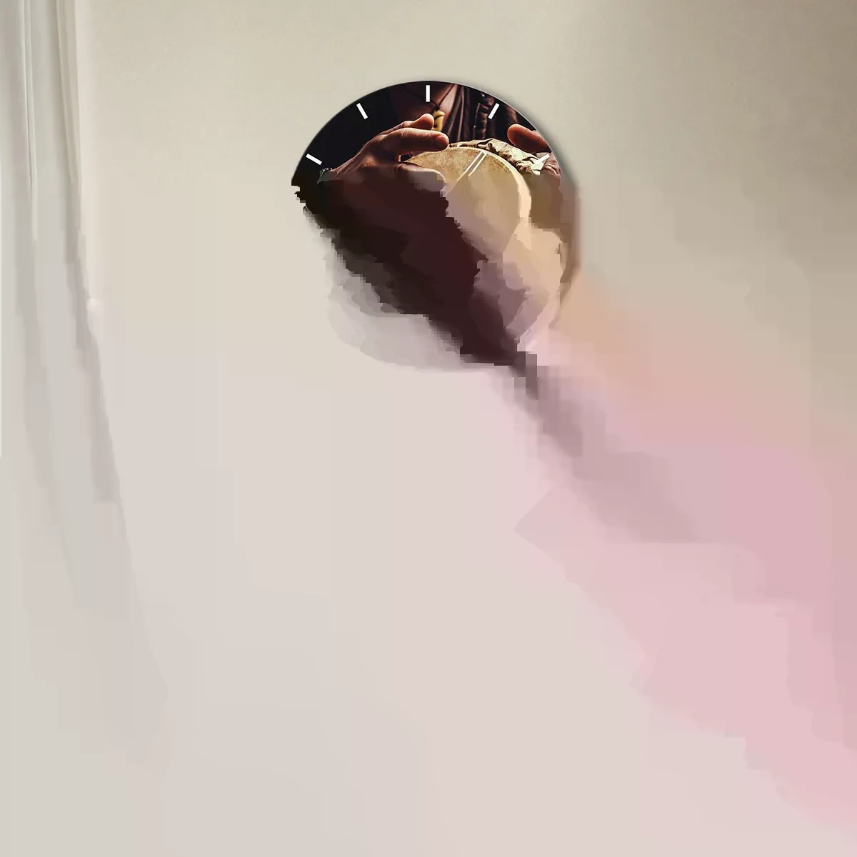 Wanduhr - Glasuhr - Im Rhythmus des Herzens - 40x40 cm