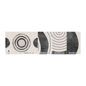Fototapeten Muster Selbstklebend Deluxe Sticker - Wichtig ist, was dazwischen liegt - Räder, Minimalistisch, Zeitgenössisch - 100x30 cm