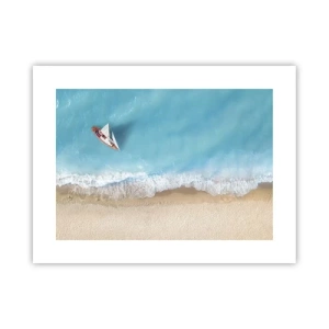 Poster - An der Grenze von Blau und Gold - 40x30 cm