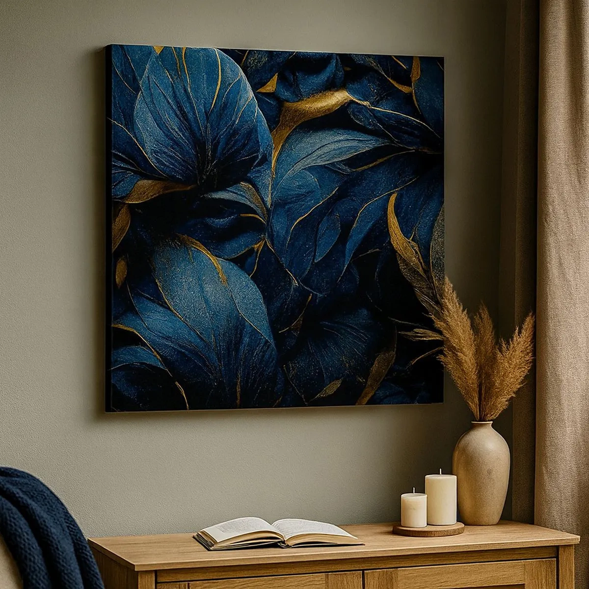 Bild auf Leinwand - Leinwandbild - Mit Gold gefüttert - 30x30 cm