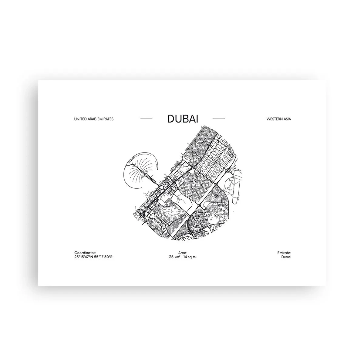 Poster - Anatomie von Dubai - 70x50 cm