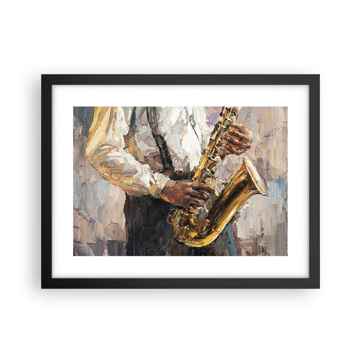 Poster in einem schwarzem Rahmen - Zeit fürs Solo - 40x30 cm