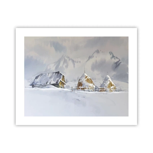Poster - In einem verschneiten Talkessel - 50x40 cm