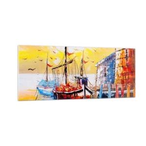 Glasbild - Bild auf glas - Glückliche Rückkehr - 100x40 cm