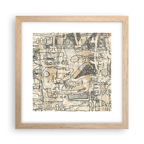 Poster in einem Rahmen aus heller Eiche - Es wartet darauf, entschlüsselt zu werden - 30x30 cm