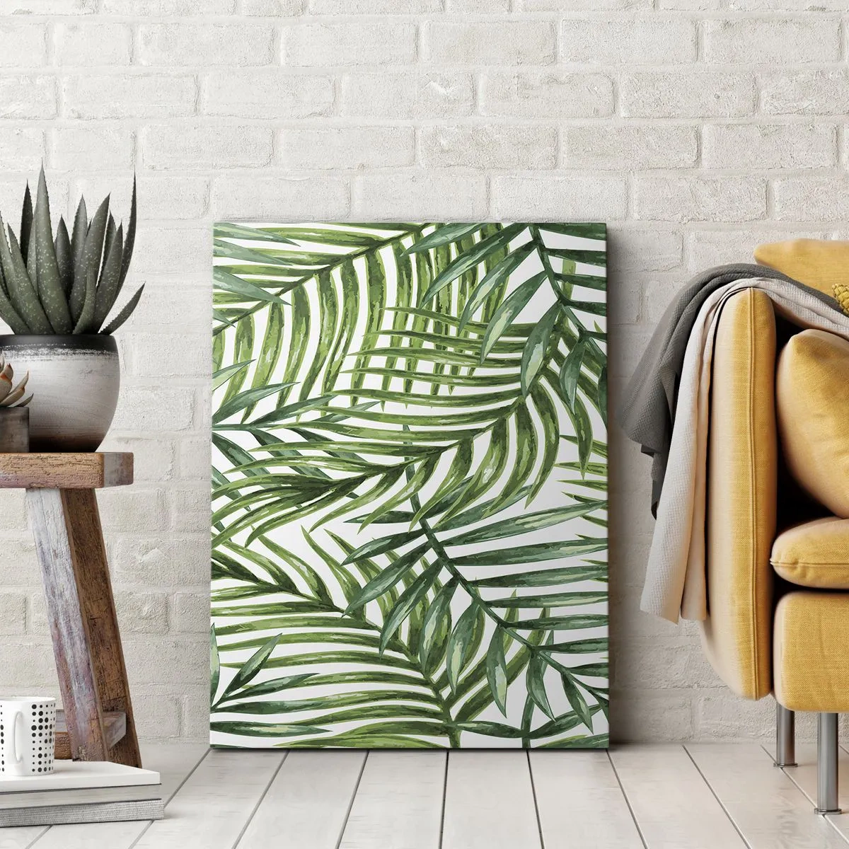 Bild auf Leinwand - Leinwandbild - Unter dem grünen Baldachin - 65x120 cm