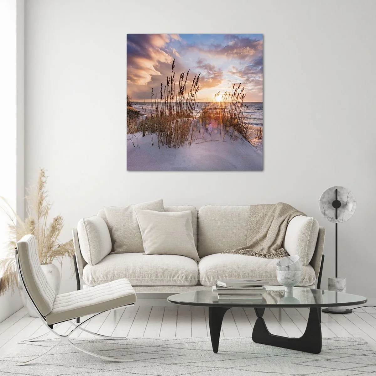 Glasbild - Bild auf glas - Abschied von Sonne und Wind - 70x70 cm