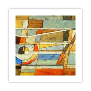 Poster - Kubismus auf der Baustelle - 40x40 cm