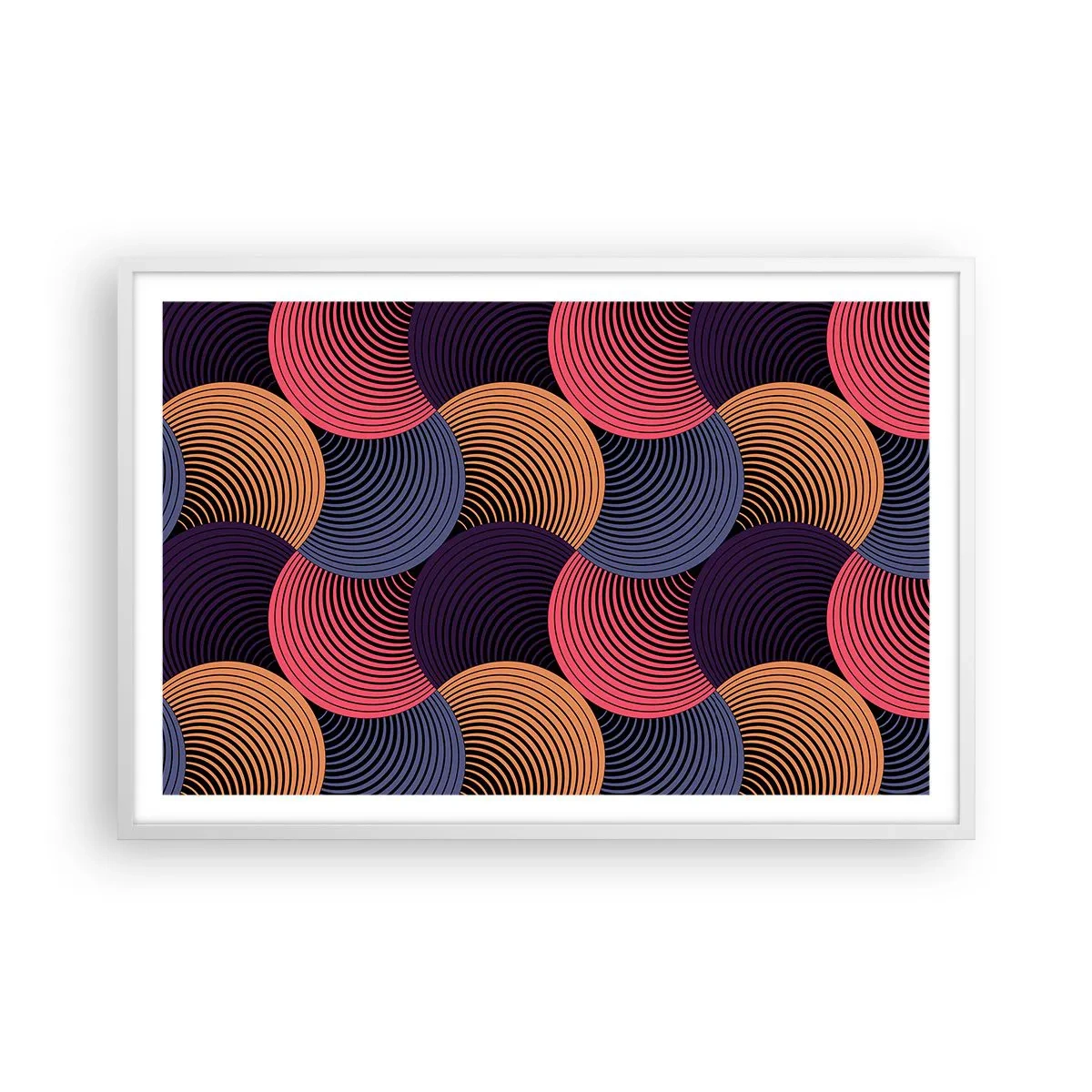 Poster in einem weißen Rahmen - Im kreisenden Rhythmus - 91x61 cm