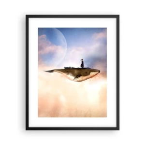 Poster in einem schwarzem Rahmen - Eine echte Reise - 40x50 cm