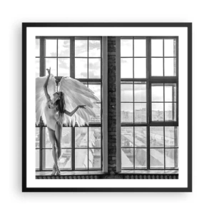 Poster in einem schwarzem Rahmen - Stadt der Engel? - 60x60 cm