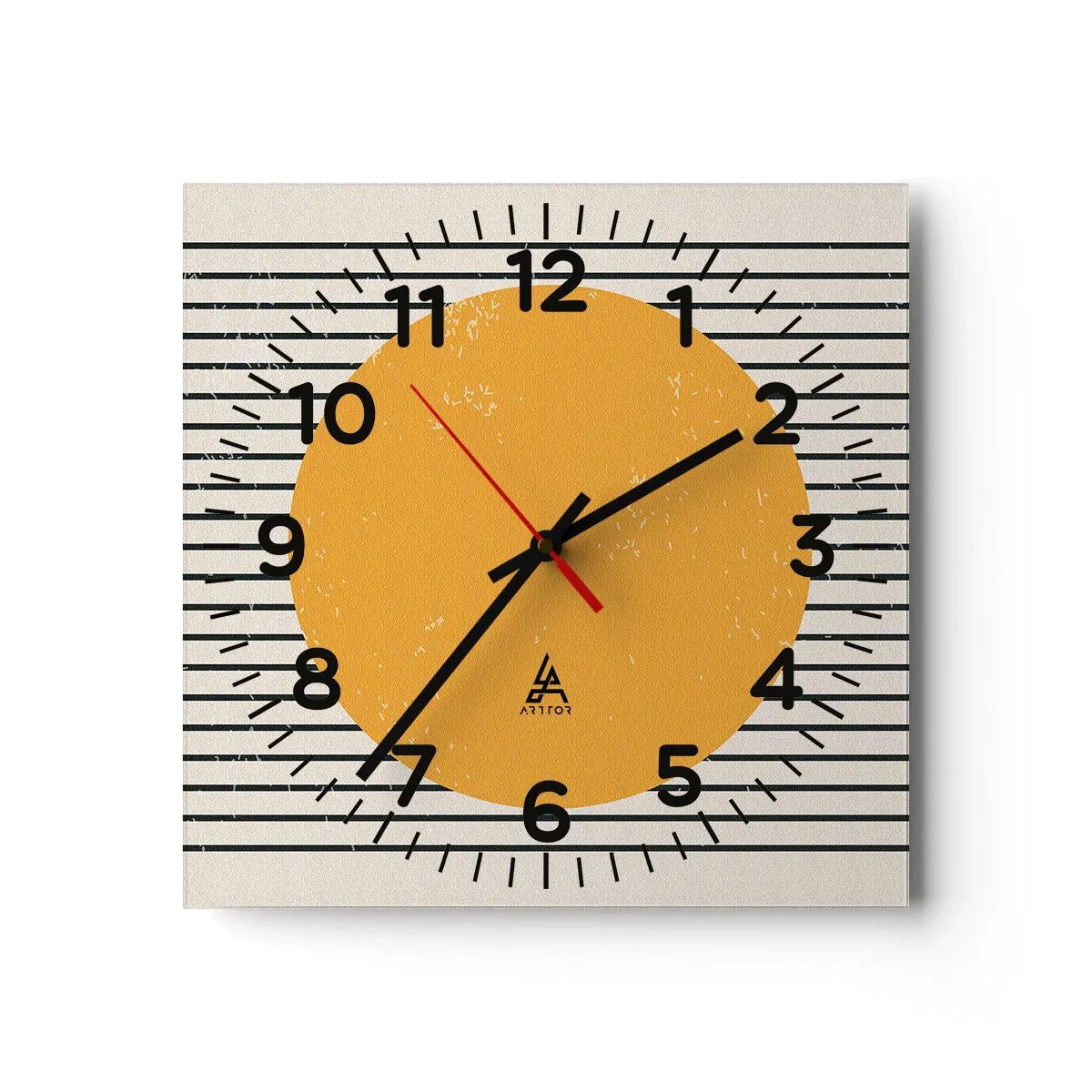 Wanduhr - Glasuhr - Die Kraft der Einfachheit - 30x30 cm