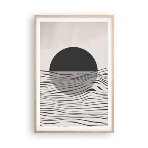 Poster in einem Rahmen aus heller Eiche - Halbe Komposition - 61x91 cm