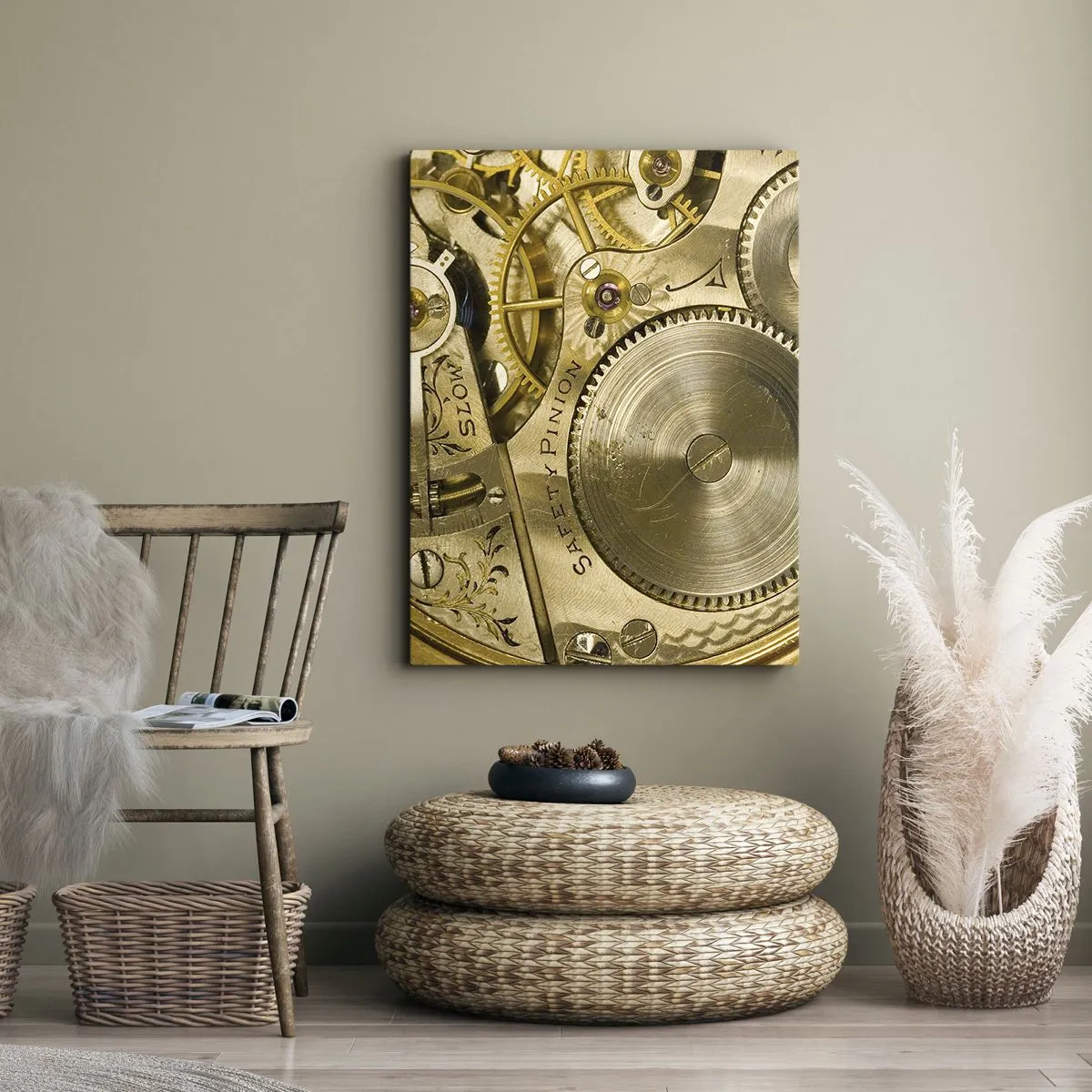 Bild auf Leinwand - Leinwandbild - Geh mit der Zeit - 45x80 cm