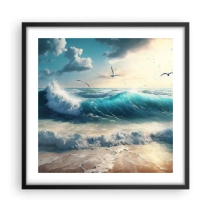 Poster in einem schwarzem Rahmen - Es summt nur für dich - 50x50 cm