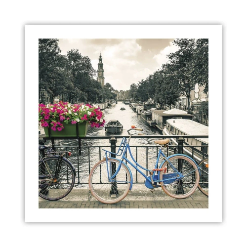 Poster - Die Farben der Amsterdamer Straße - 50x50 cm