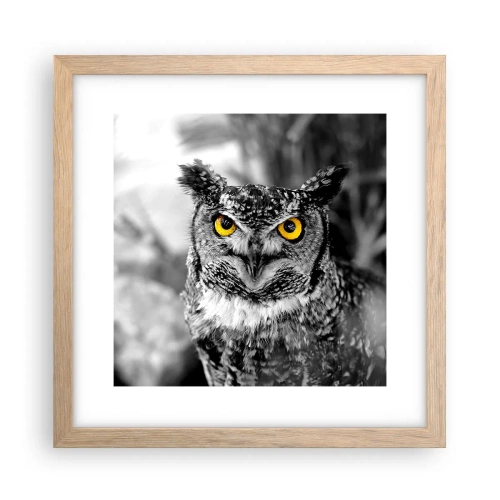 Poster in einem Rahmen aus heller Eiche - Nichts wird sich verstecken - 30x30 cm