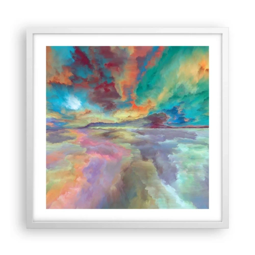 Poster in einem weißen Rahmen - Zwei Himmel - 50x50 cm