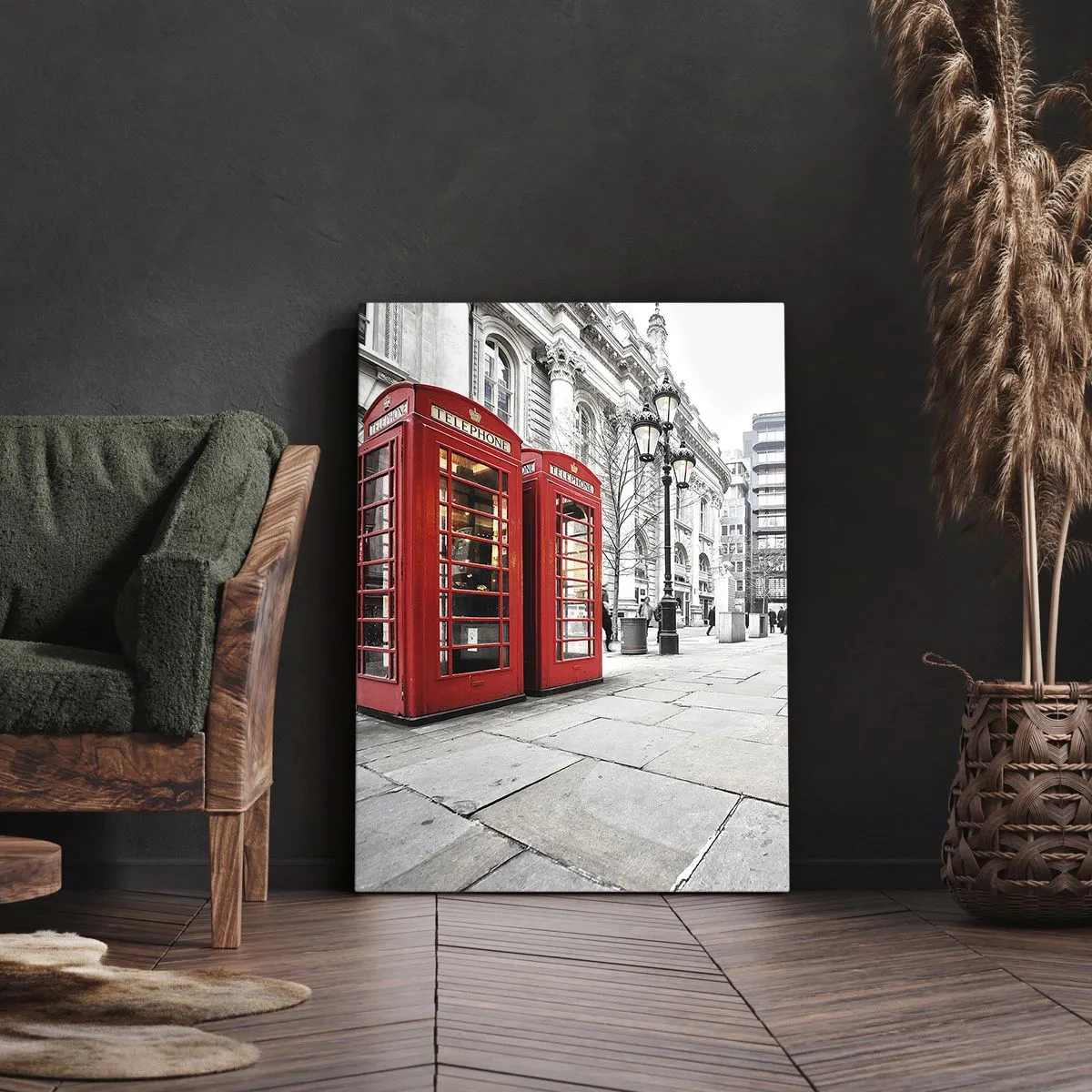 Bild auf Leinwand - Leinwandbild - Willkommen in London - 45x80 cm