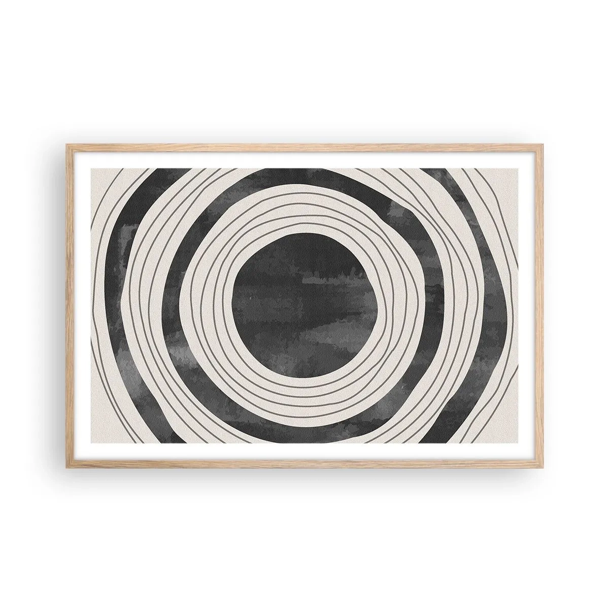 Poster in einem Rahmen aus heller Eiche - Auf den Punkt gebracht - 91x61 cm