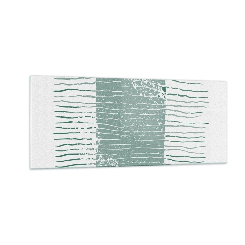 Glasbild - Bild auf glas - Marine Abstraktion - 100x40 cm