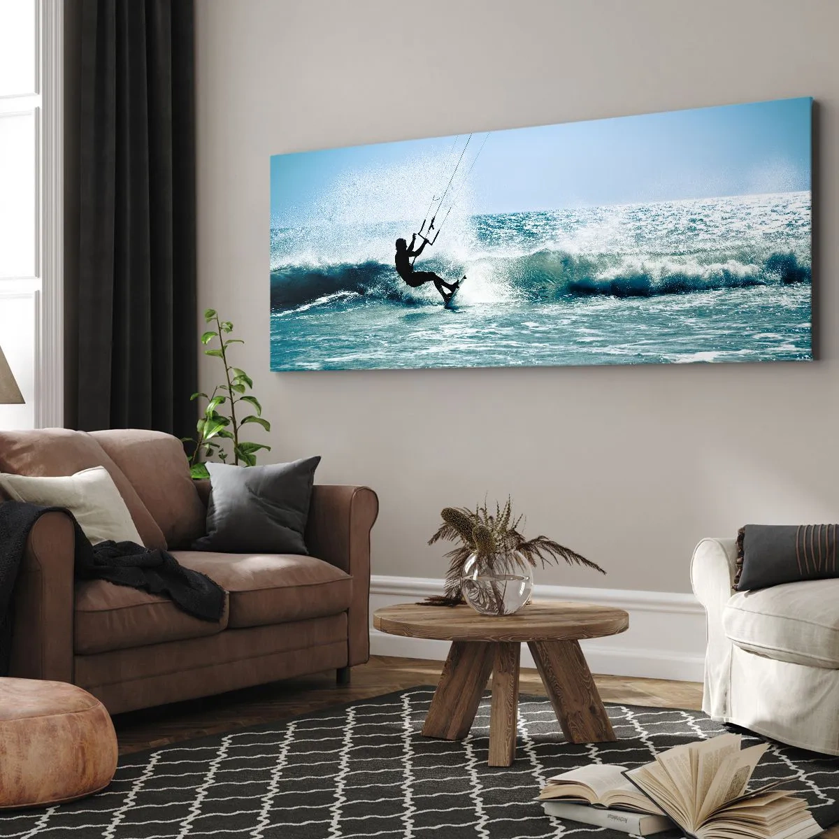 Bild auf Leinwand - Leinwandbild - Hinreißen lassen - 100x40 cm