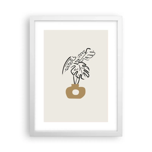 Poster in einem weißen Rahmen - Monstera – Heimdekoration - 30x40 cm