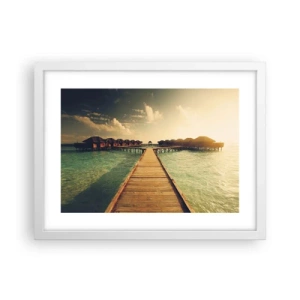 Poster in einem weißen Rahmen - Eine herzliche Einladung - 40x30 cm