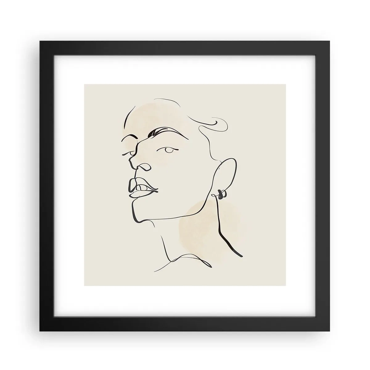 Poster in einem schwarzem Rahmen - Ein stolzer Blick - 30x30 cm