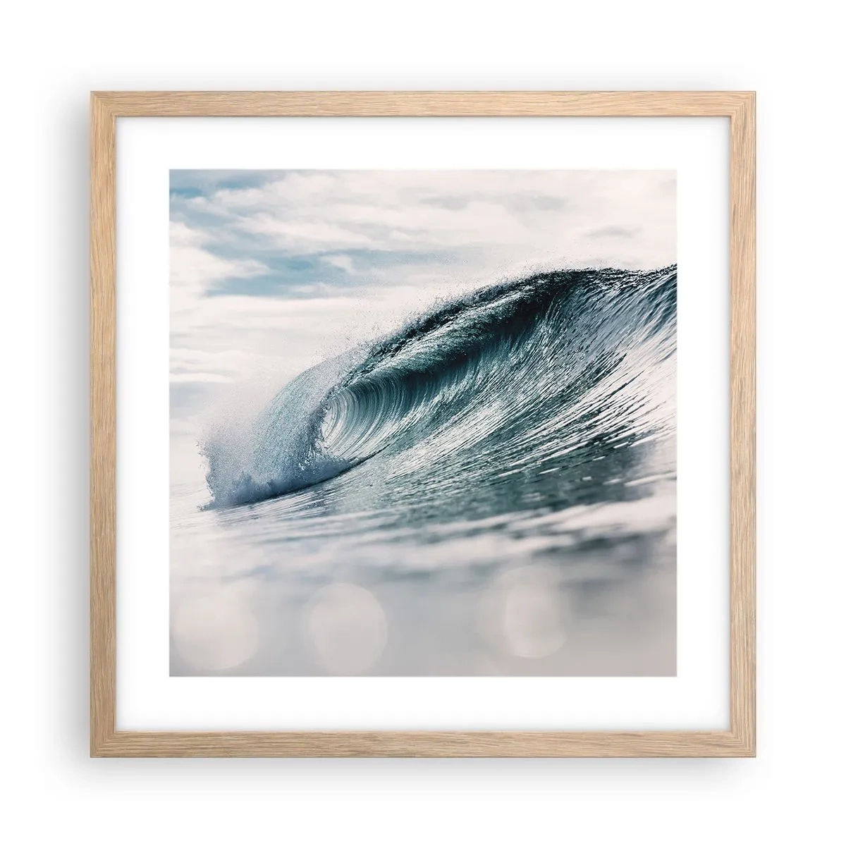 Poster in einem Rahmen aus heller Eiche - Wasserspitze - 40x40 cm