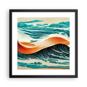 Poster in einem schwarzem Rahmen - Traum eines Surfers - 40x40 cm