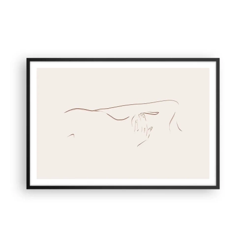 Poster in einem schwarzem Rahmen - Die Form des Verlangens - 91x61 cm