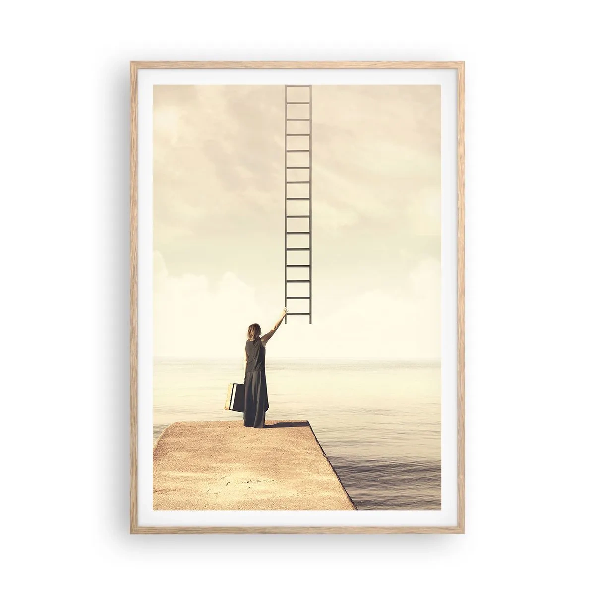 Poster in einem Rahmen aus heller Eiche - Eine magische Reise - 70x100 cm