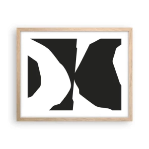 Poster in einem Rahmen aus heller Eiche - Positiv negativ - 50x40 cm