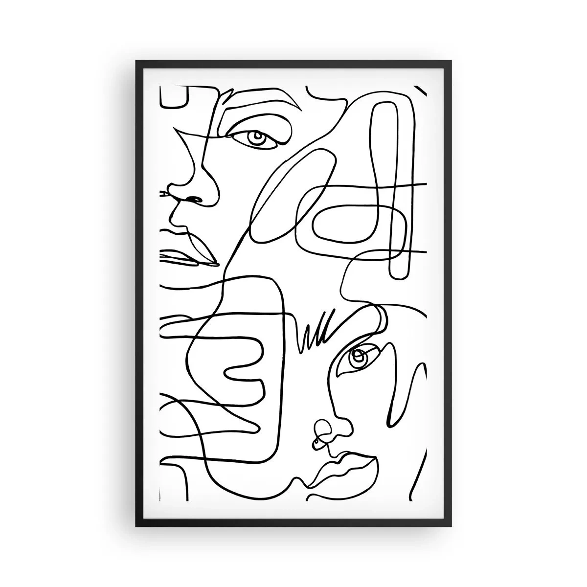 Poster in einem schwarzem Rahmen - In verworrenen Gefühlen - 61x91 cm