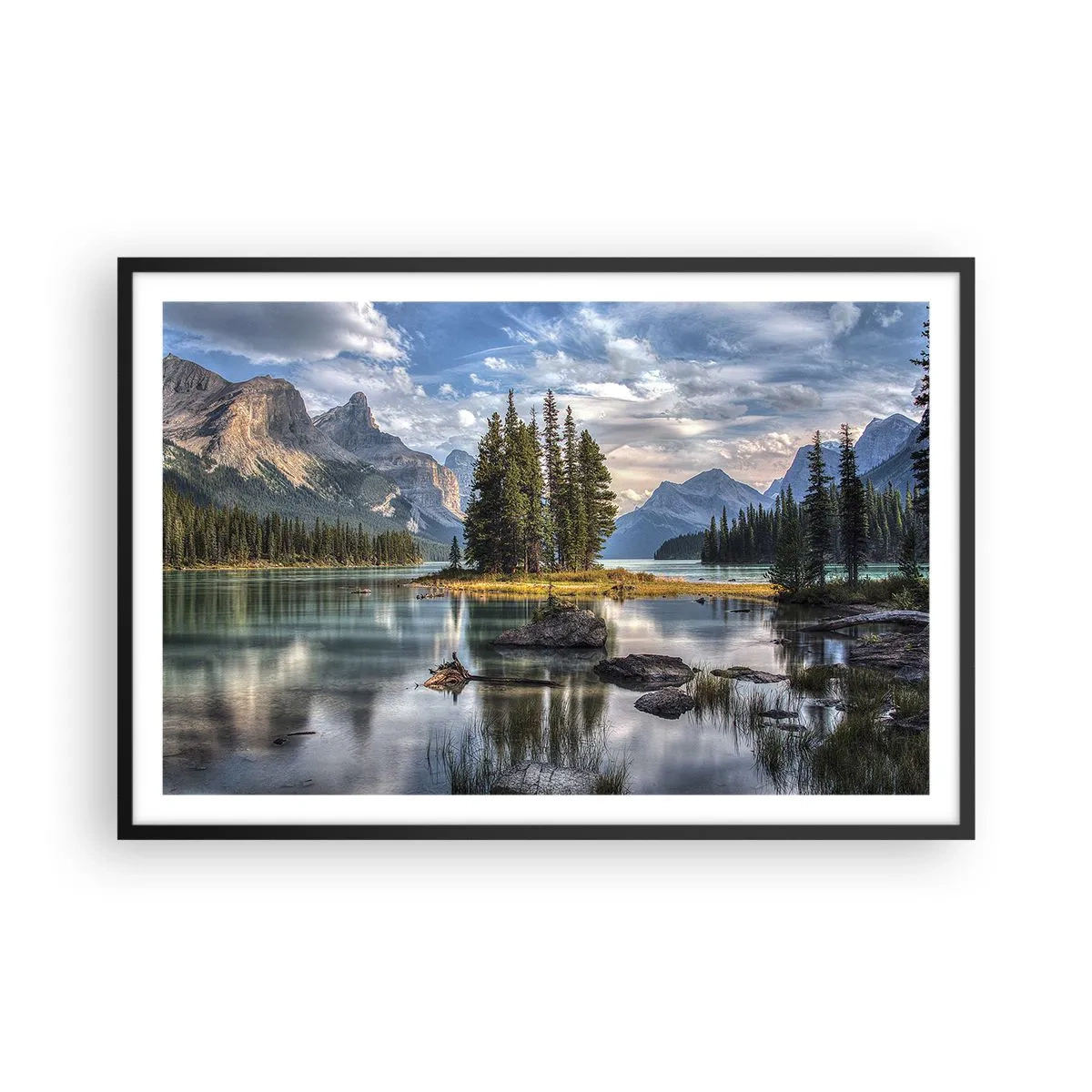 Poster in einem schwarzem Rahmen - An dem tollen und sauberen Wasser ... - 91x61 cm