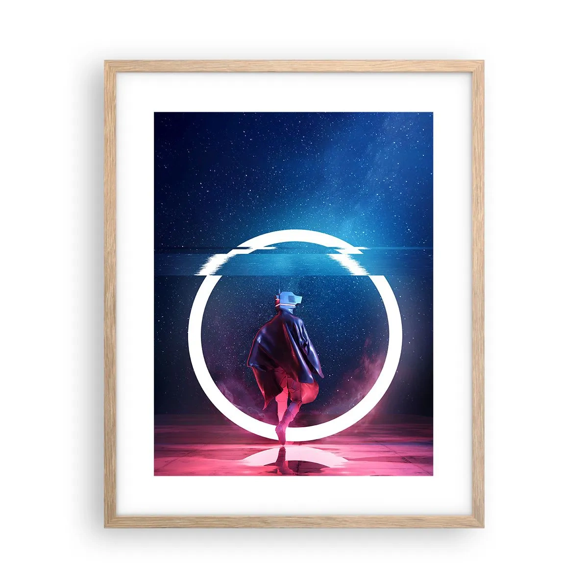 Poster in einem Rahmen aus heller Eiche - Zwischen den Welten - 40x50 cm
