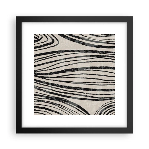 Poster in einem schwarzem Rahmen - Linienpool - 30x30 cm