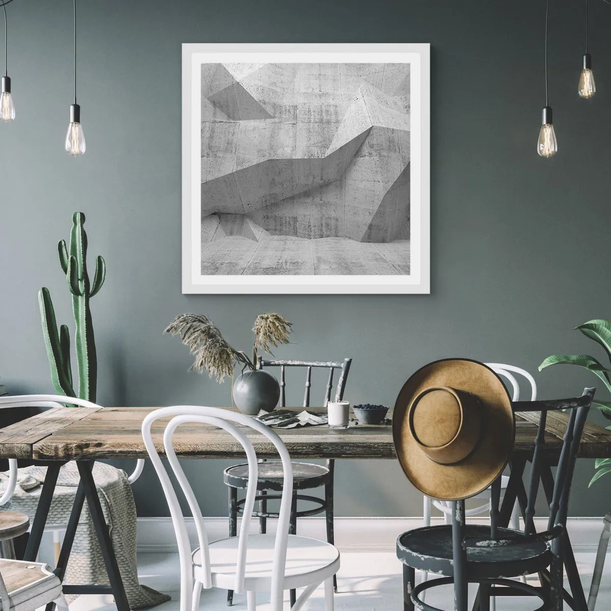 Poster in einem weißen Rahmen - Eine echte Herausforderung - 60x60 cm