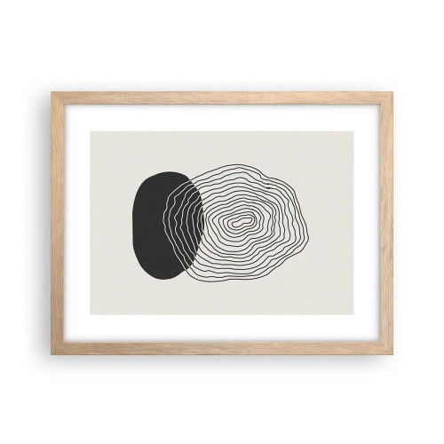 Poster in einem Rahmen aus heller Eiche - Dauer und Schwingung - 40x30 cm