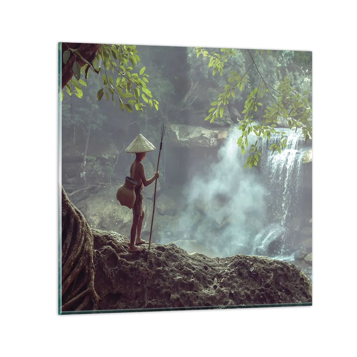 Glasbild - Bild auf glas - Befreundet mit der Natur - 50x50 cm